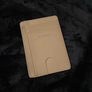 Taupe card holder